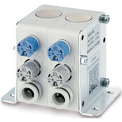 SMC DAS Series Threaded Pneumatic Silencer & Exhaust Restrictor Function Fitting, R 1/8 Inlet Port, 6mm Tube Inlet