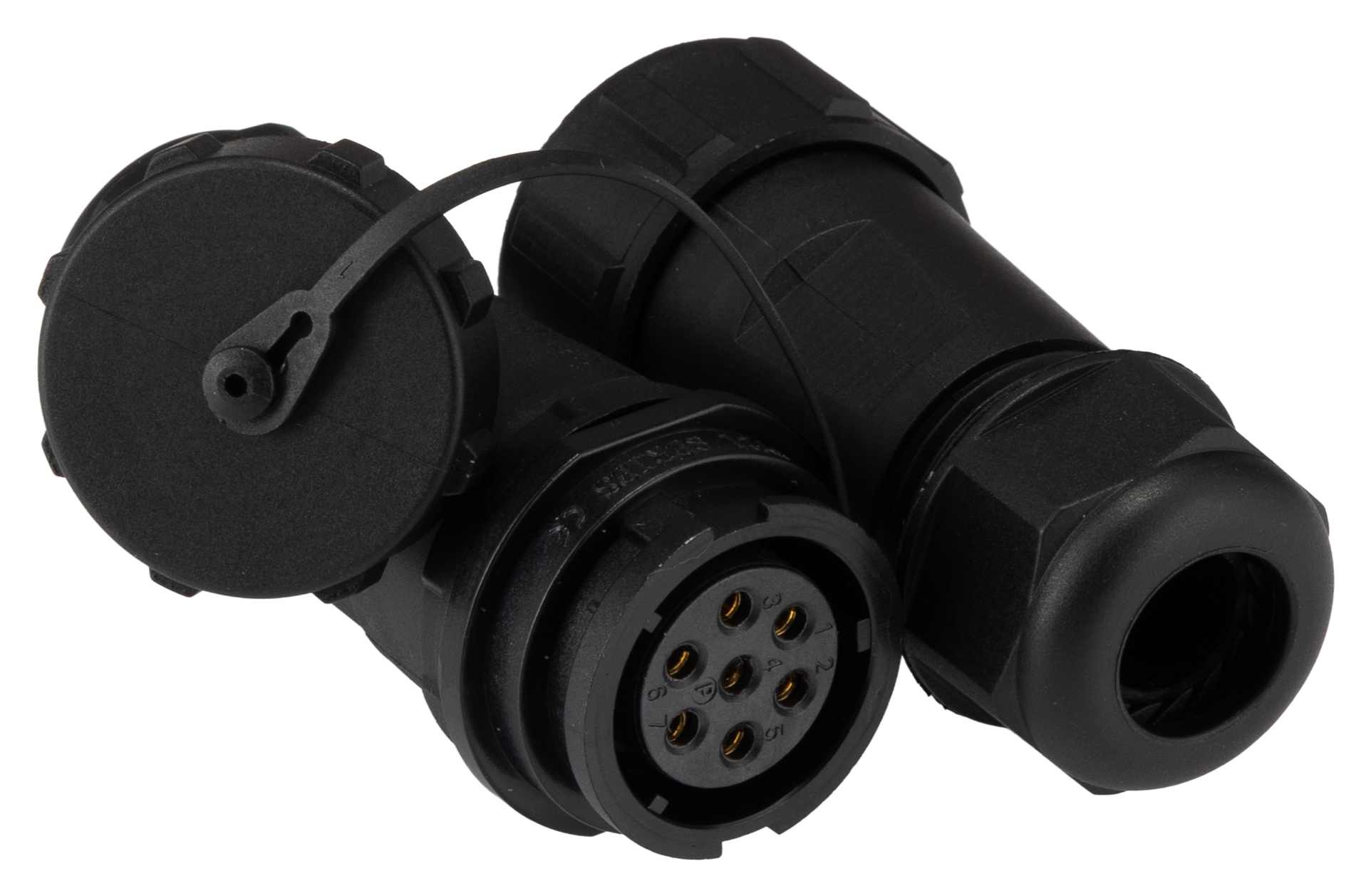RS PRO Circular Connector, 7 Contacts, In-Line Cable Mount, SY21 Connector, Plug, Socket, Male/Female, IP68, SY21 Series