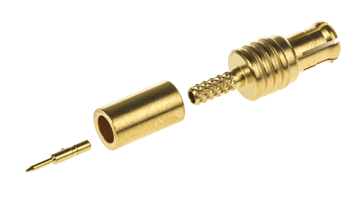 Radiall, Plug Cable Mount MCX Connector, 50Ω, Crimp Termination, Straight Body