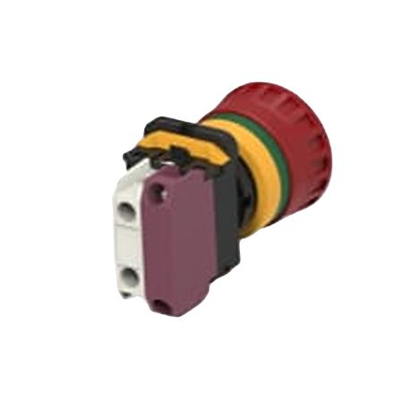 TE Connectivity PBES22 Series Illuminated Emergency Stop Push Button, Panel Mount, 22.3mm Cutout, 1NC, IP20, IP65