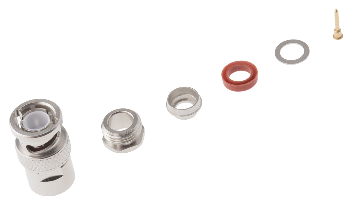 Radiall, Plug Cable Mount BNC Connector, 75Ω, Clamp Termination, Straight Body