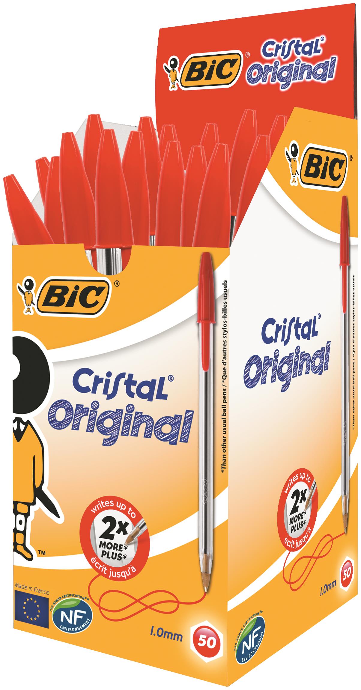 BIC Red Ball Point Pen, 0.3 mm Tip Size