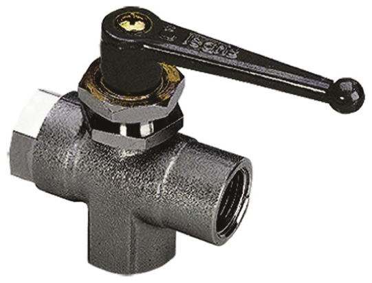 Legris Nickel Plated Brass 3 Way, Ball Valve, Threaded, BSPP 1/2in, 40bar Operating Pressure