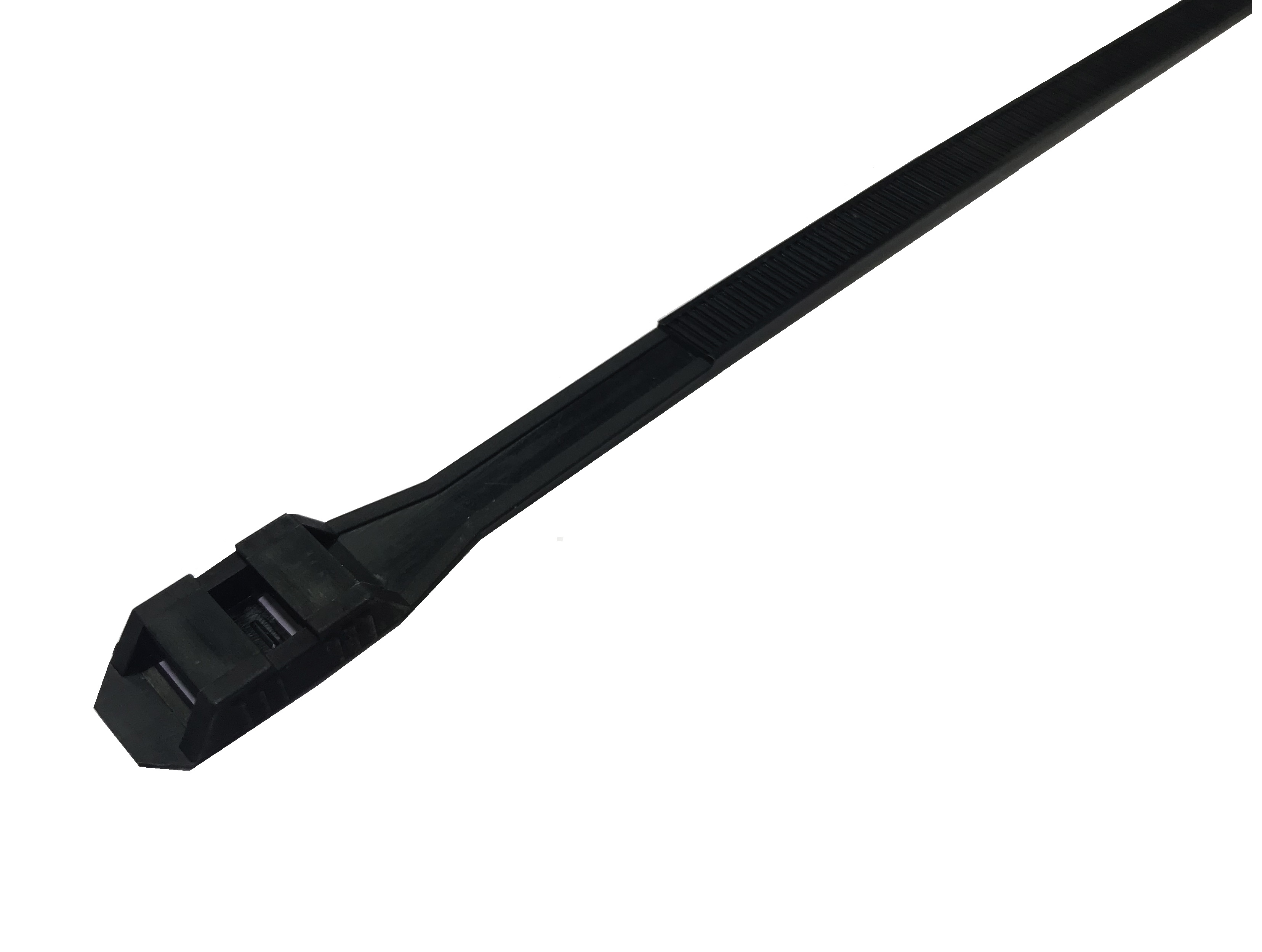 RS PRO Cable Tie, 265mm x 9 mm, Black Nylon, Pk-100