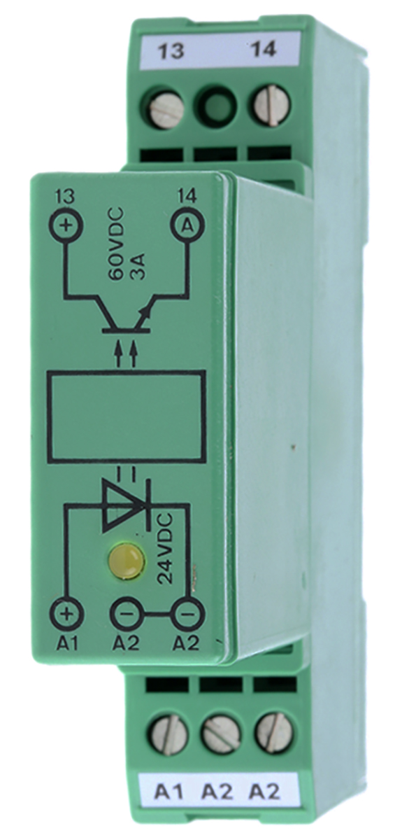 Phoenix Contact EMG 17-OV- 24DC/ 60DC/3 Series Solid State Interface Relay, DIN Rail Mount
