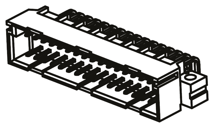 ERNI ERNIPRESS 32 Way 2.54mm Pitch, Type C/2 Class C2, 3 Row, Right Angle DIN 41612 Connector, Plug