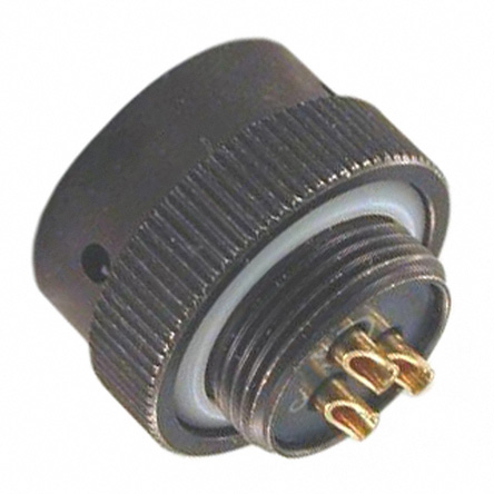 Souriau Sunbank by Eaton, 851, Copper Alloy 3 Way Cable Mount MIL Spec Circular Connector ReceptacleGreen, Pin