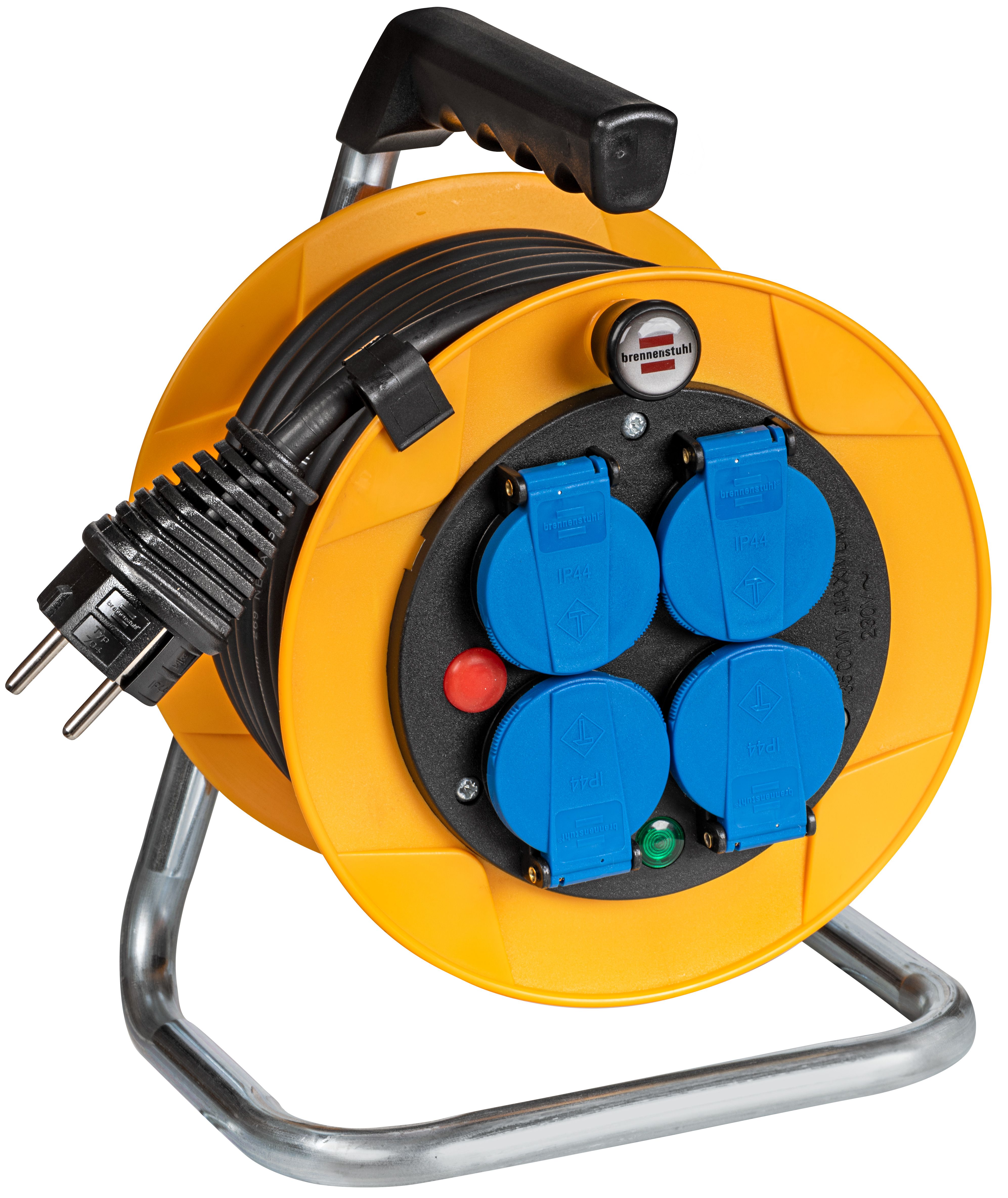 brennenstuhl 10m 4 Socket Type E - French Cable Reel Open Reel, 230 V, IP44