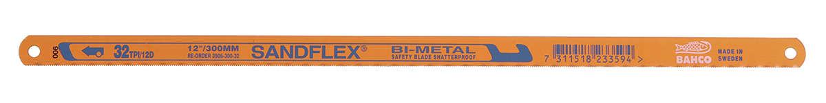 Bahco 300 mm Spring Steel Hacksaw Blade, 32 TPI