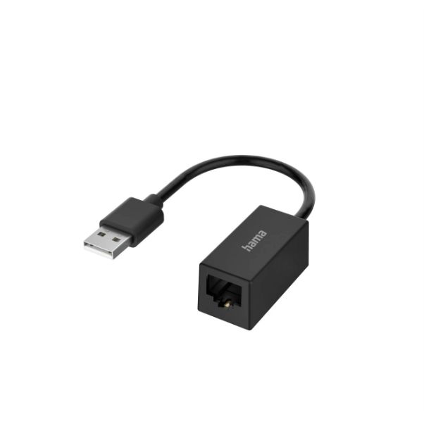 Hama Port USB Network Adapter USB 2.0 USB A to RJ45 100Mbit/s Network Speed