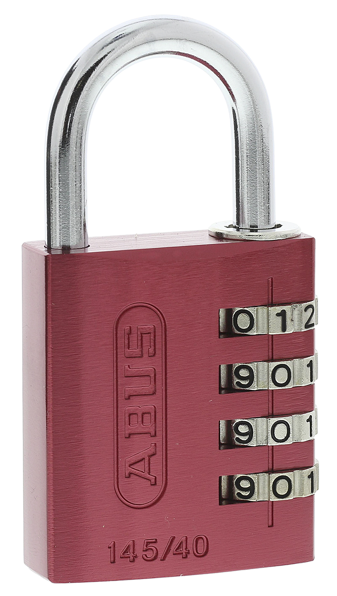 ABUS 145/40 Combination Weatherproof Aluminium, Steel Safety Padlock, 6mm Shackle, 40mm Body