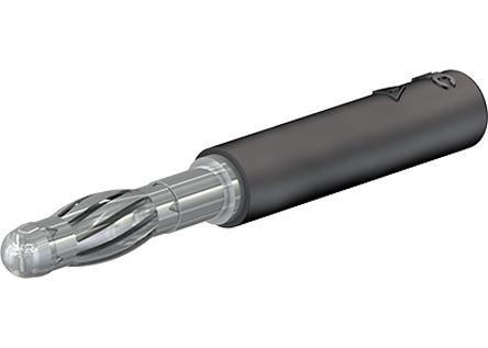 Staubli Black, Plug Test Connector Adapter With Brass contacts and Nickel Plated - Socket Size: 4mm