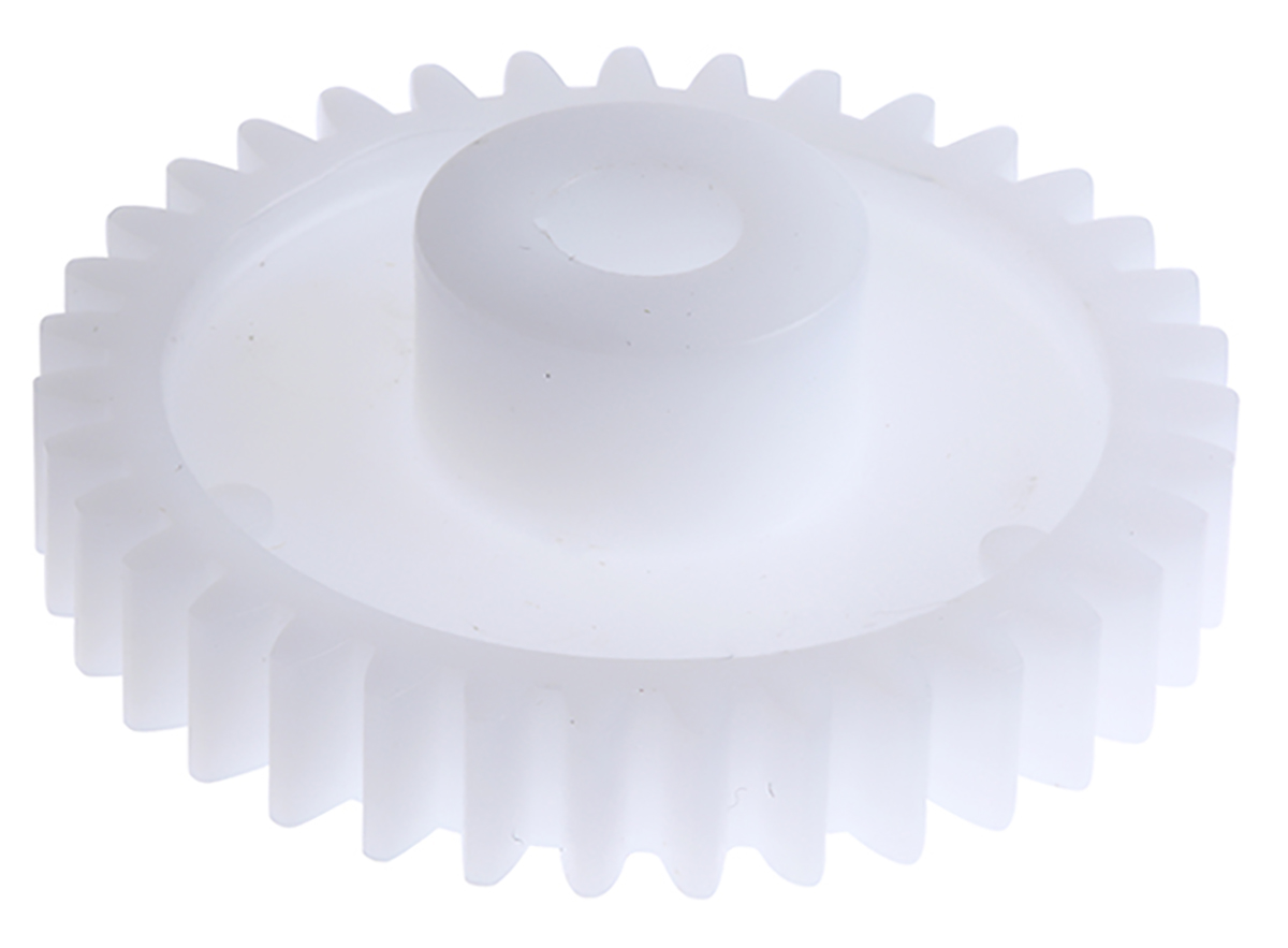 RS PRO POM 35 Teeth Spur Gear, 1 Module, 6mm Bore Diam, 35mm Pitch Diam, 14mm Hub Diam