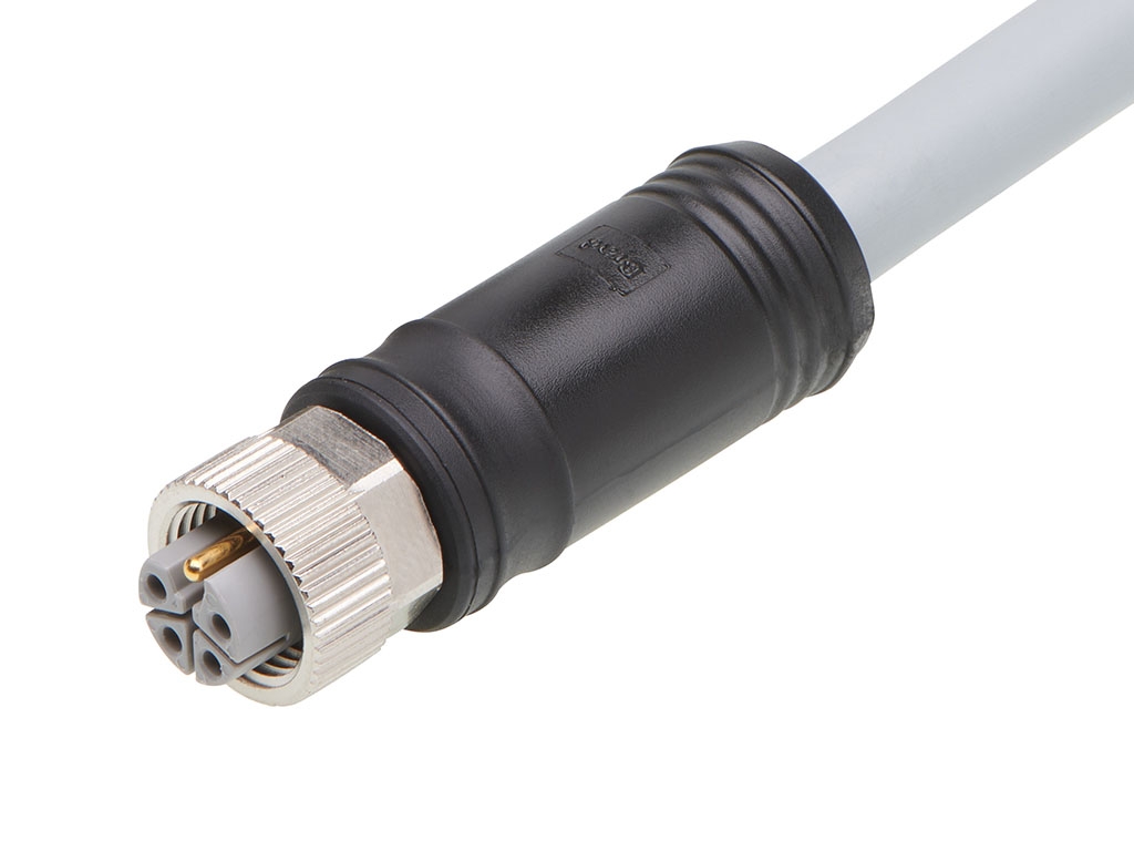 Brad from Molex Cordset, 5 Contacts, Cable, M12 Connector, Socket, Female, IP67, 120500 Series