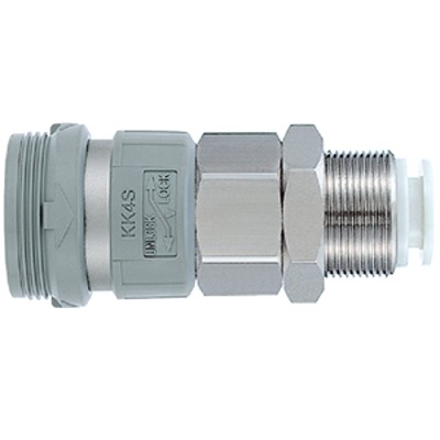SMC Stainless Steel Female Coupler Nipple, 3/8 in Male One Touch Fitting