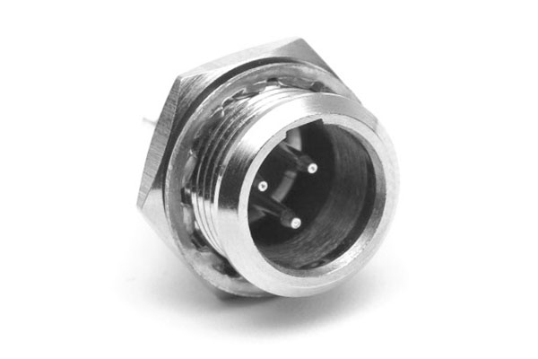 Amphenol Industrial Chassis Mount XLR Connector, Male, IP00, 50 V, 6 Way, Nickel Plating