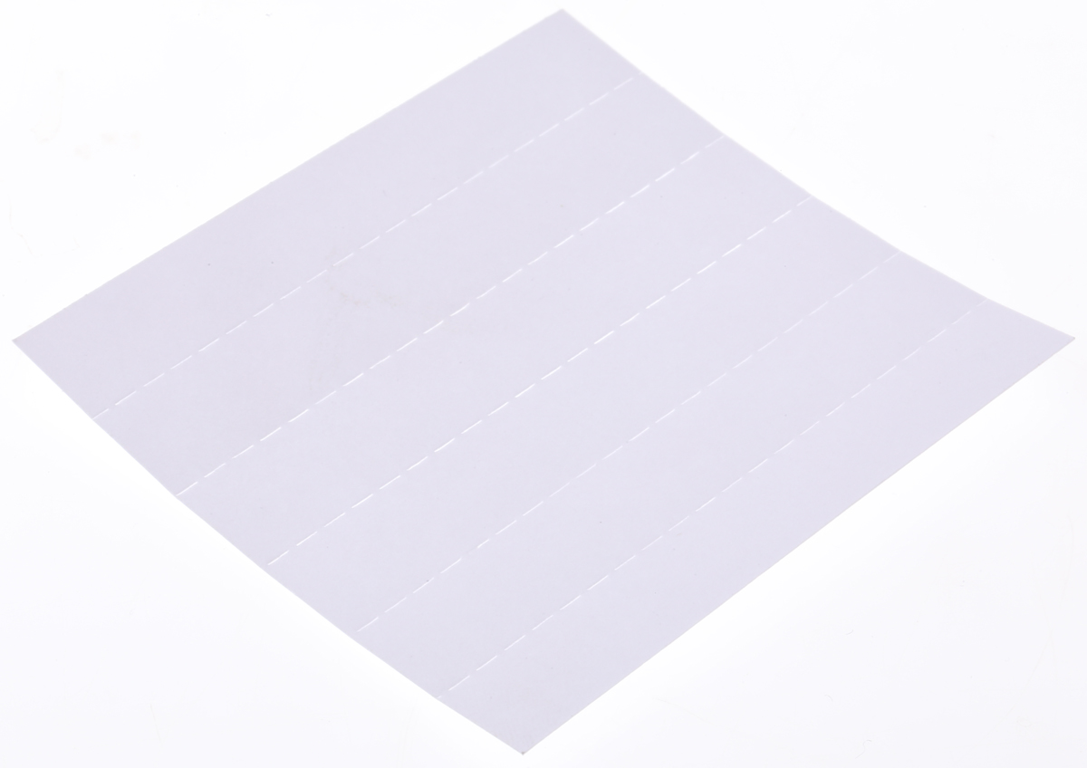 Raaco Drawer Labels, 10mm x 64mm x 1mm, White