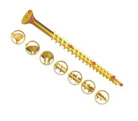 UNIFIX VORTEX Pozidriv Countersunk Steel Wood Screw, Yellow Passivated, Zinc Plated, 6mm Thread, 120mm Length