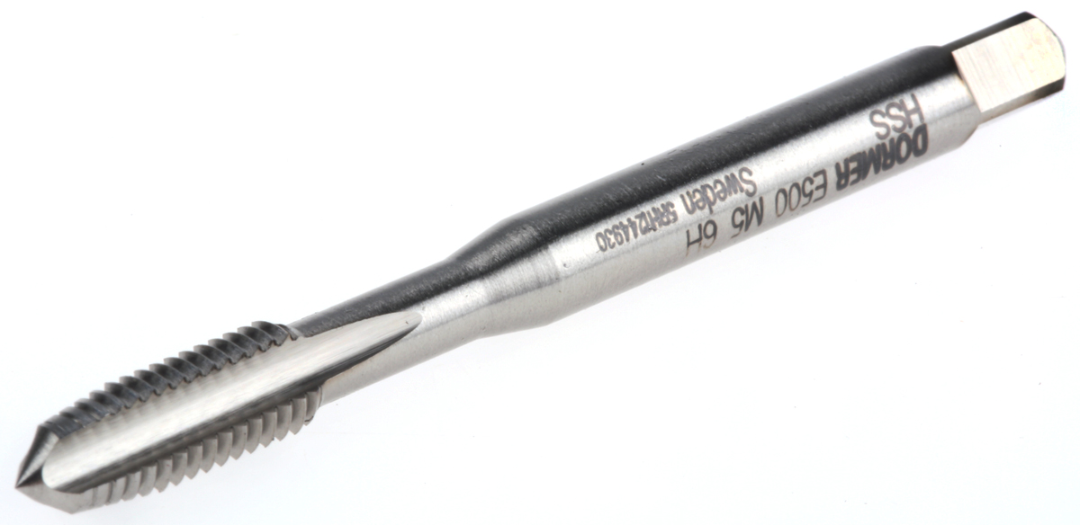 Dormer Threading Tap HSS 1-Piece 0.8mm Pitch Metric Standard Machine Tap M5 Thread