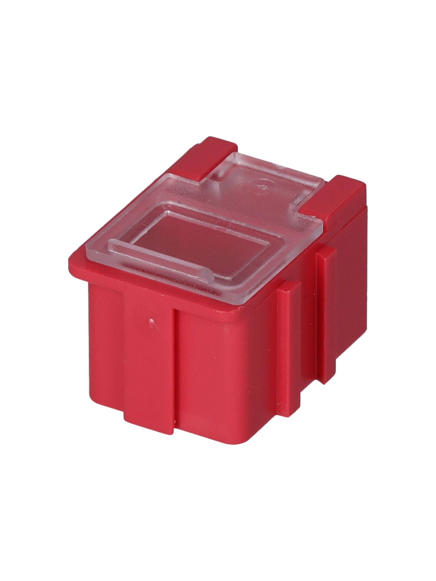 Licefa 1 Cell Red, Transparent Compartment Box, 21mm x 21.8mm x 29.4mm