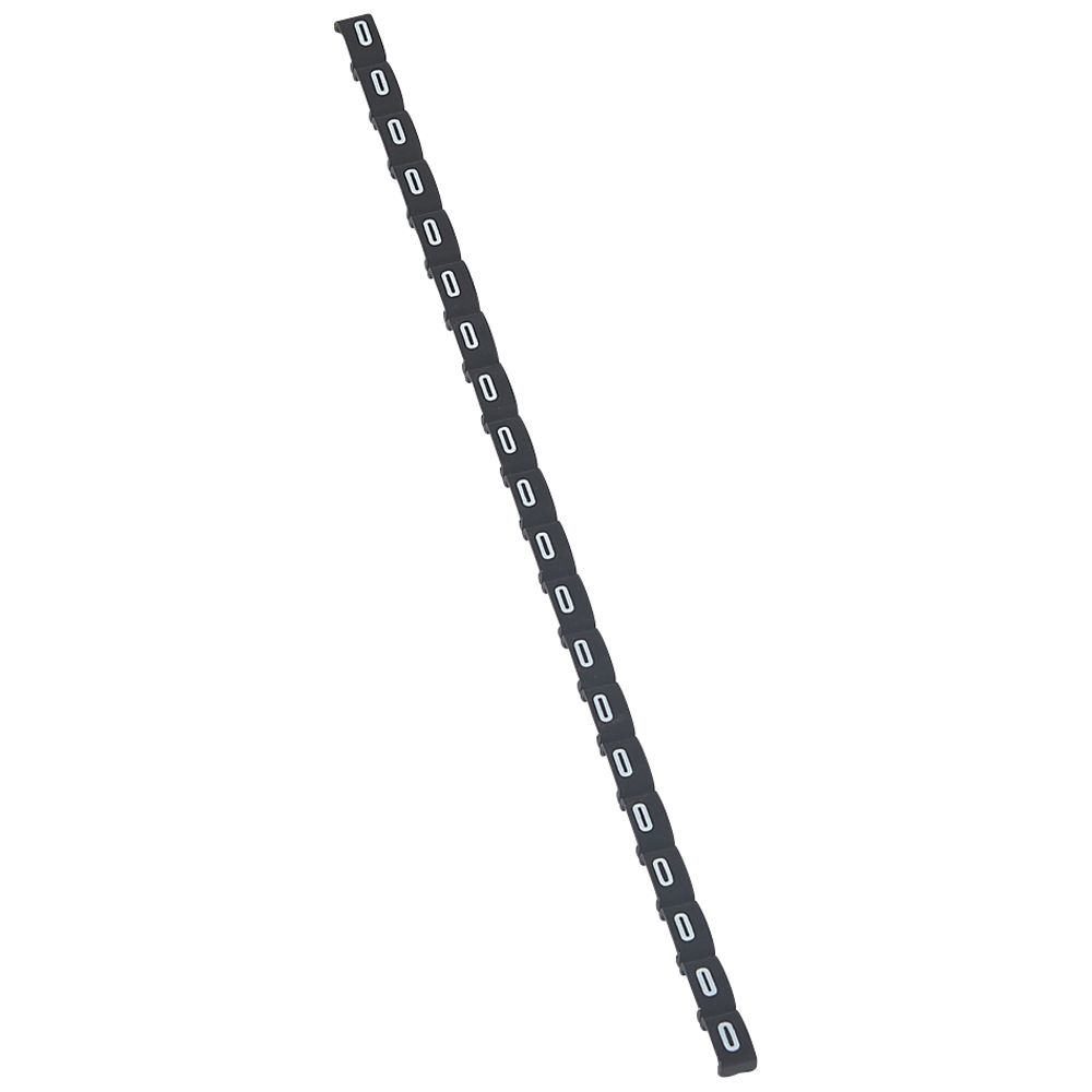 Legrand Clip On Cable Marker, White on Black, for Cable, 0 384 00