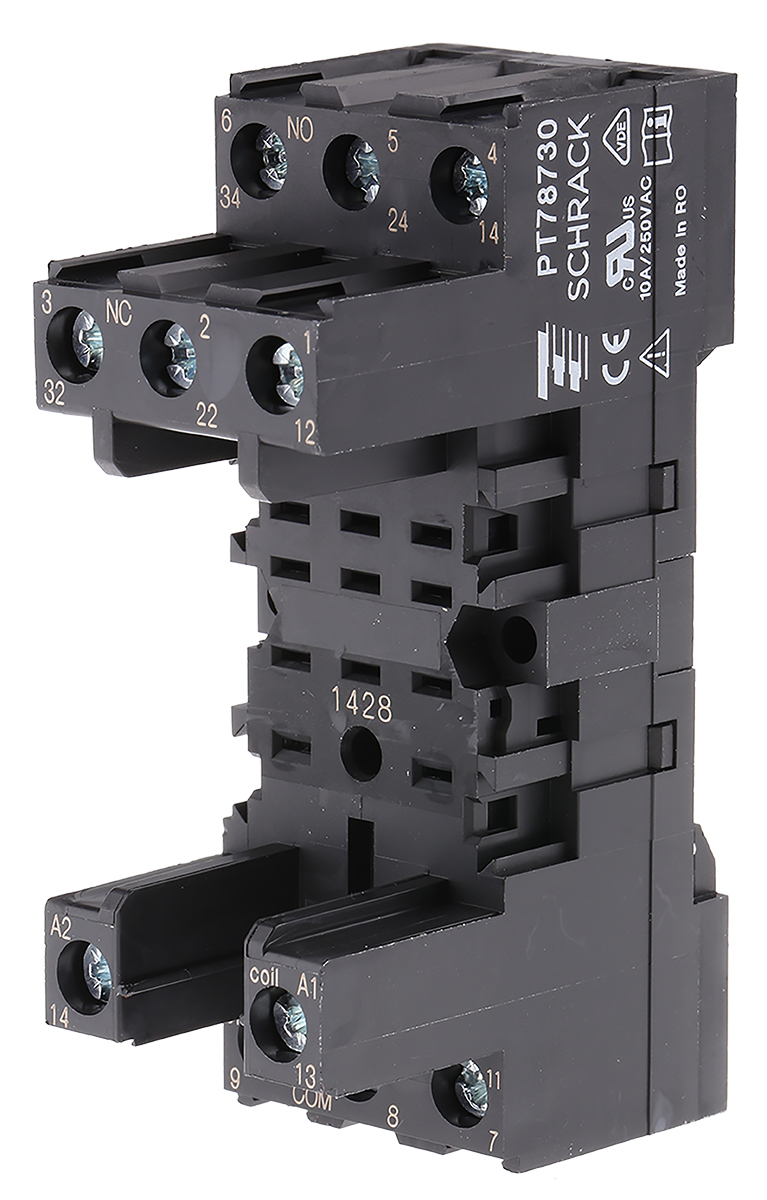 Relay Socket for use with PT3 Series 240V ac