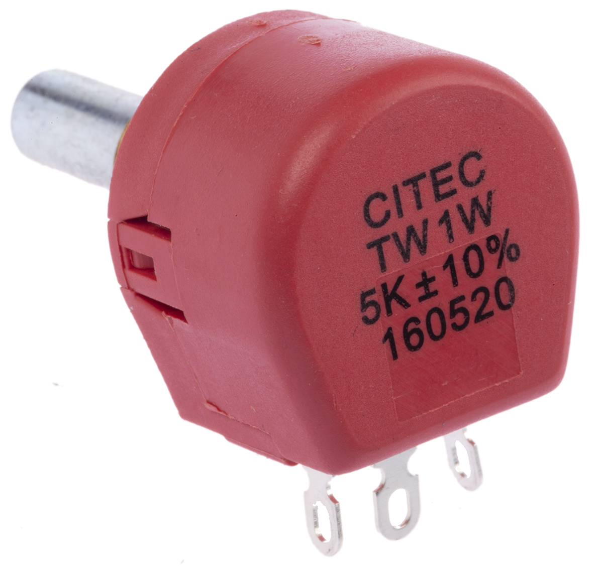 TE Connectivity TW 5kΩ Rotary Potentiometer 1-Gang Panel Mount, TW1502KA