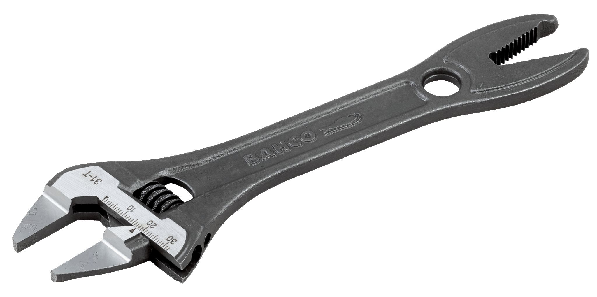 Bahco Adjustable Spanner, 209 mm Overall, 32mm Jaw Capacity, Short Handle