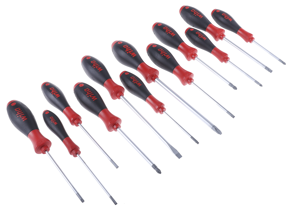 Wiha 302 HK12 Phillips; Pozidriv; Slotted; Torx Screwdriver Set, 12-Piece
