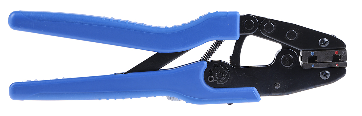 RS PRO Hand Ratcheting Crimp Tool for Insulated AMP-type Flag Terminals, 1.25 → 2mm² Wire