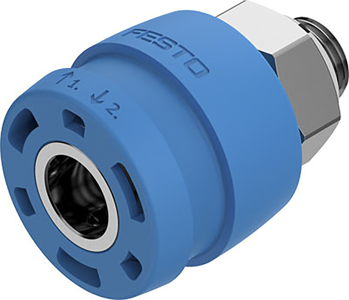 Festo Brass Female Pneumatic Quick Connect Coupling, G 1/4 Male Threaded