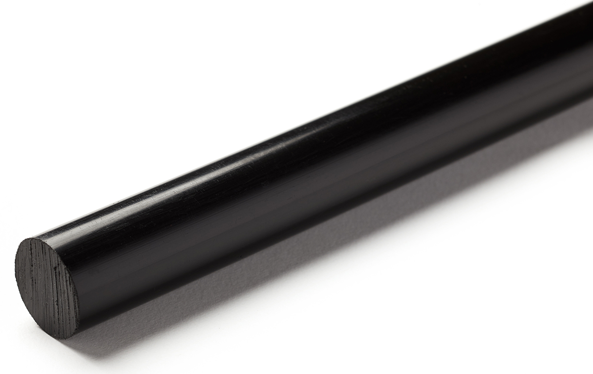 RS PRO Black Polyethylene PE Rod, 1m x 60mm Diameter
