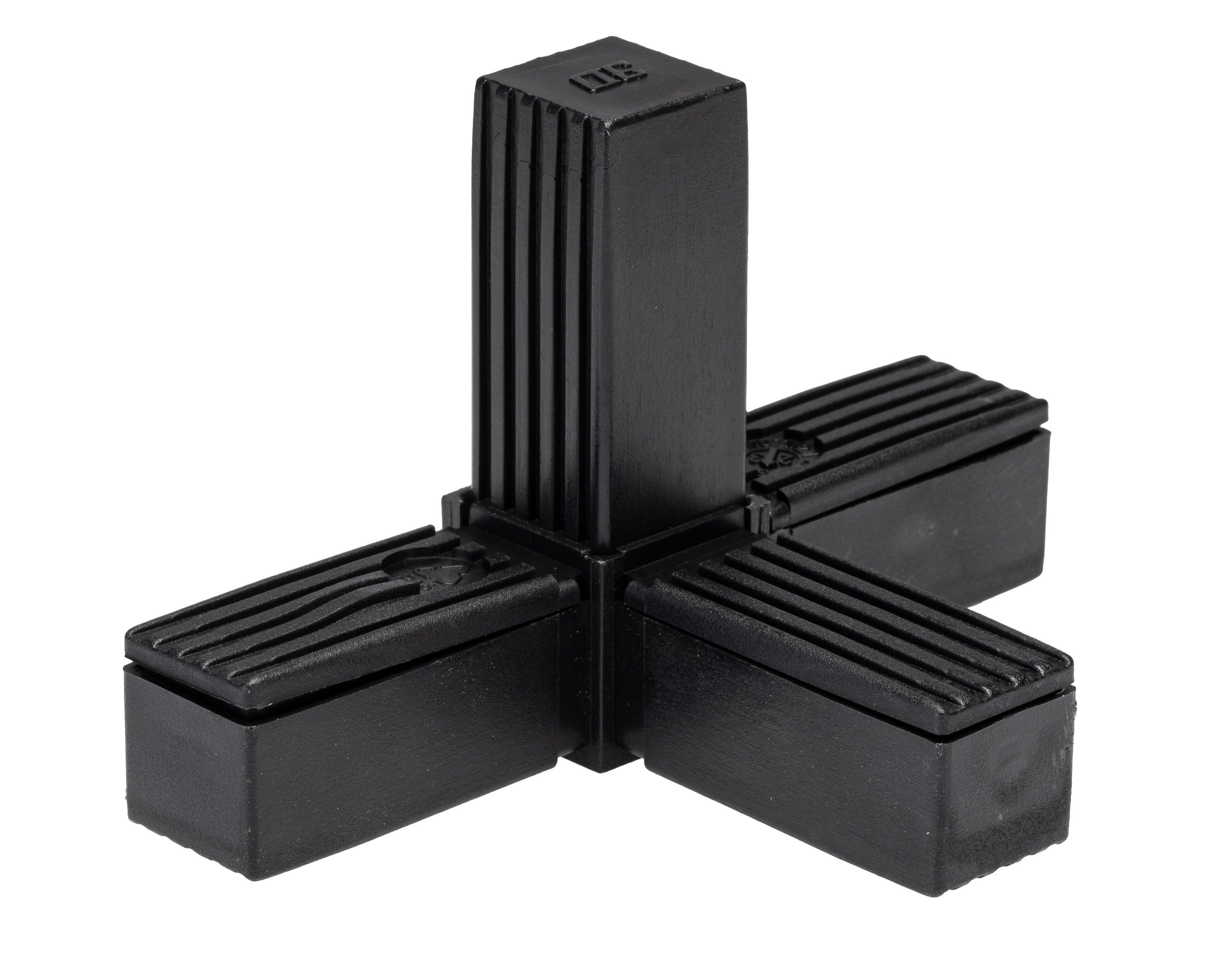 RS PRO Steel Core 4-Way Connector, Square Tube Connector, Strut Profile 25 mm