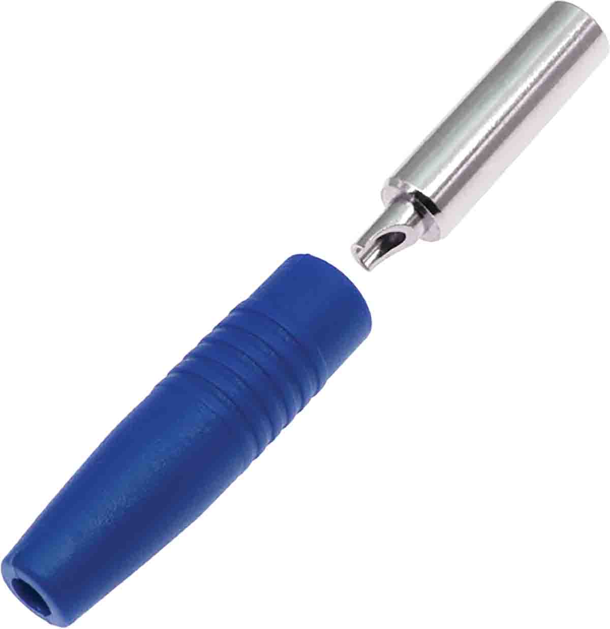 RS PRO Blue Female Banana Socket, 4 mm Connector, Solder Termination, 24A, 30V, Nickel Plating