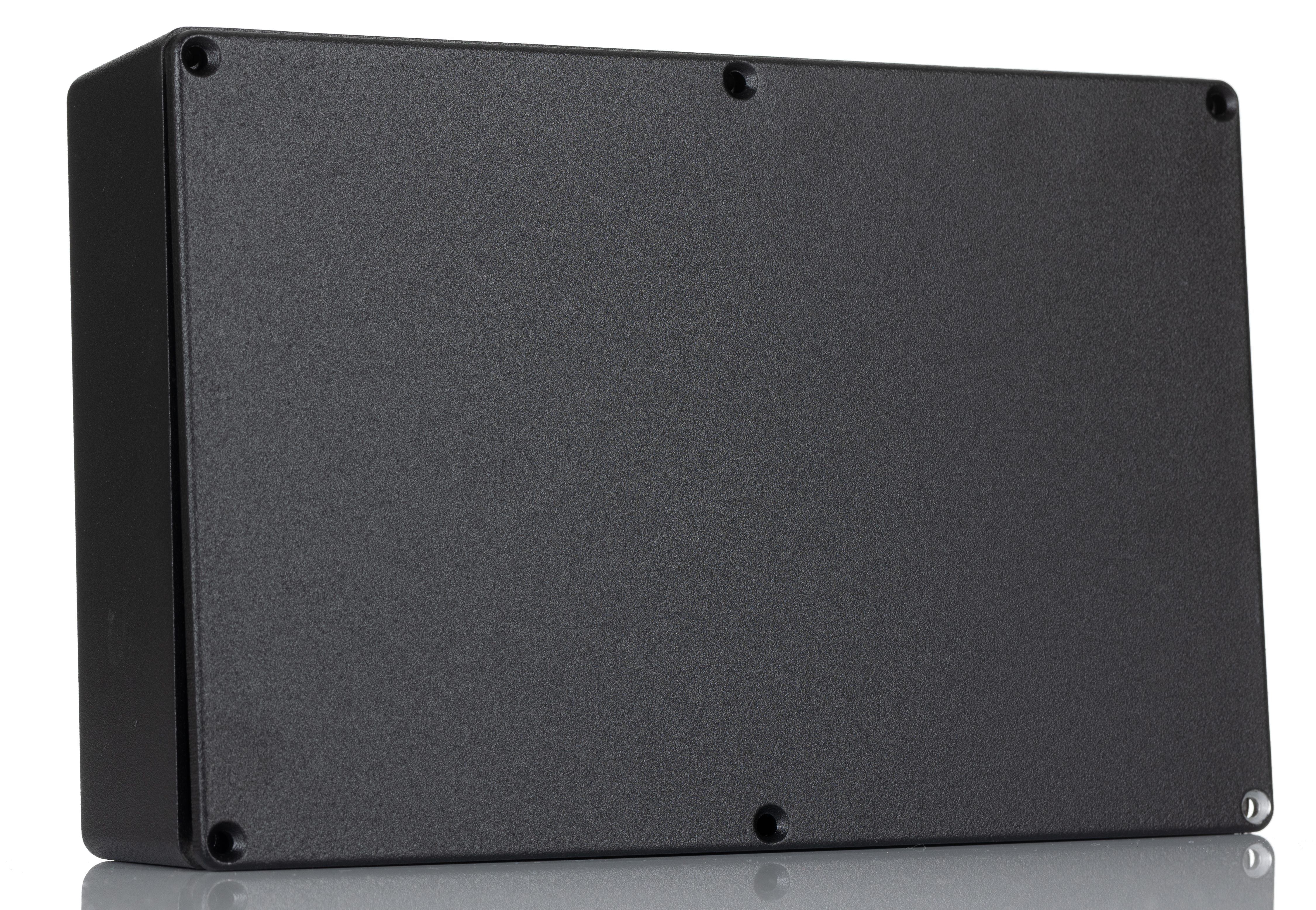 Hammond 1550 Series Black Die Cast Aluminium Enclosure, IP54, Black Lid, 222 x 146 x 51mm
