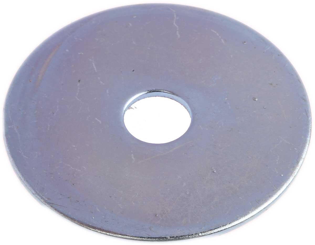 RS PRO Bright Zinc Plated Steel Mudguard Washers, M8