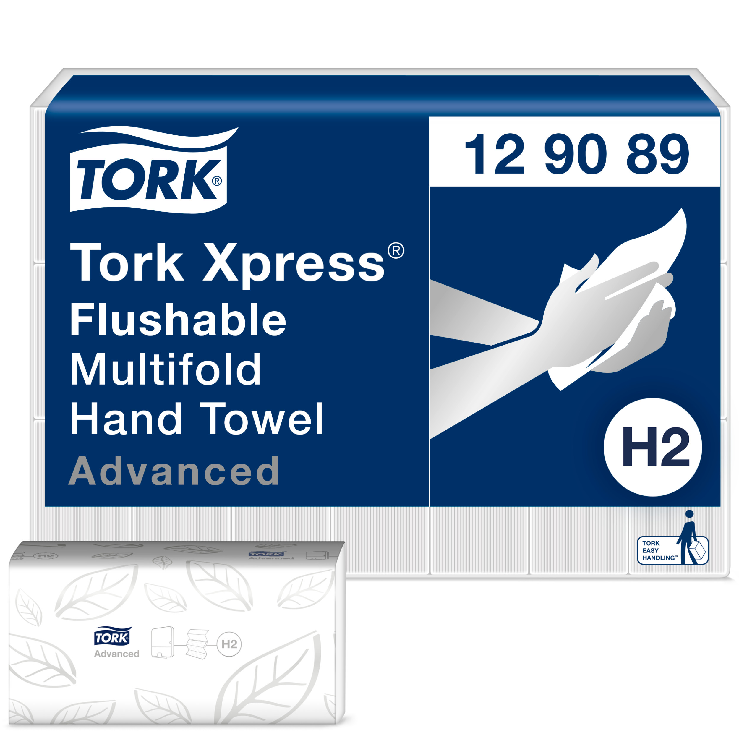 Tork Xpress® Folded White Paper Towel, 255 x 212mm, 2-Ply, 200 Sheets