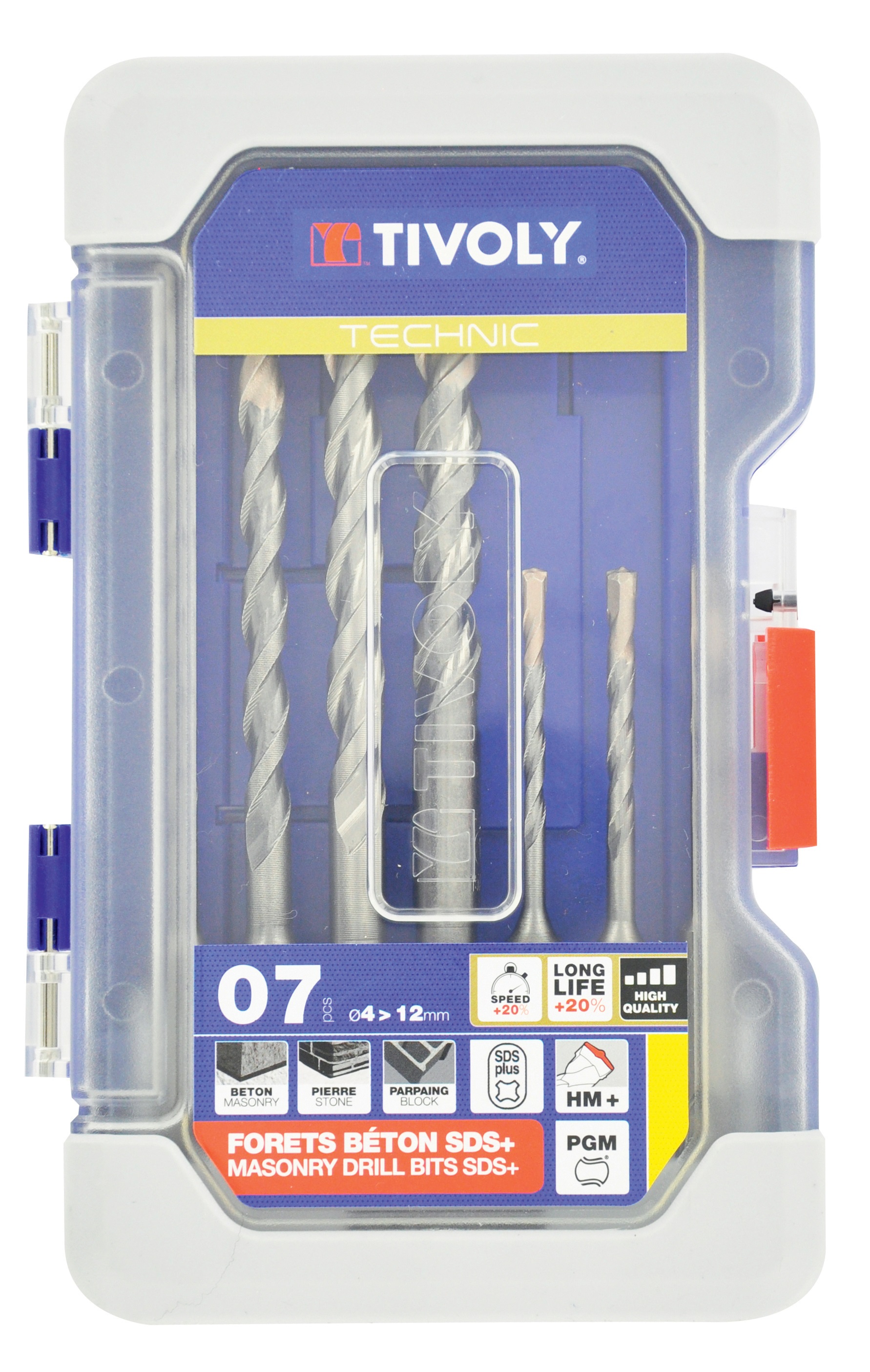 Tivoly 7-Piece Centre Drill Bit Set, 12mm Max, 4mm Min