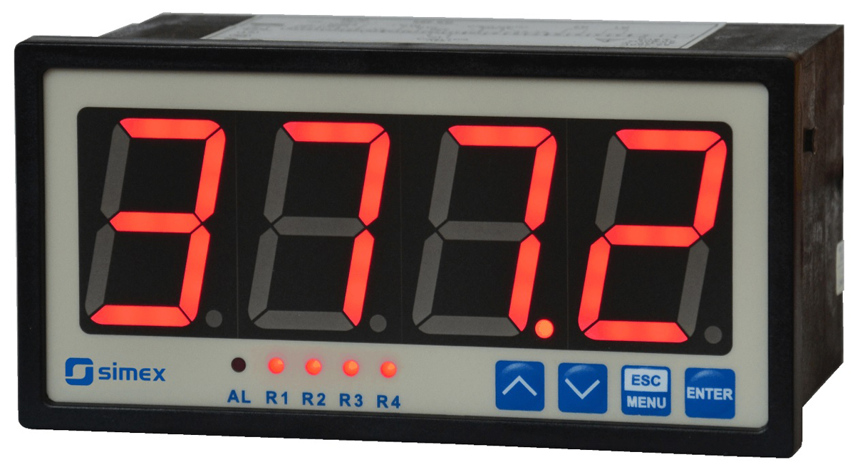 Simex SRP-147 LED Process Meter for 0→10 V, 67mm x 137mm
