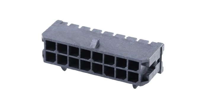 Molex Micro-Fit 3.0 Series Right Angle Through Hole PCB Header, 16 Contact(s), 3 mm Pitch, 2 Row, Shrouded