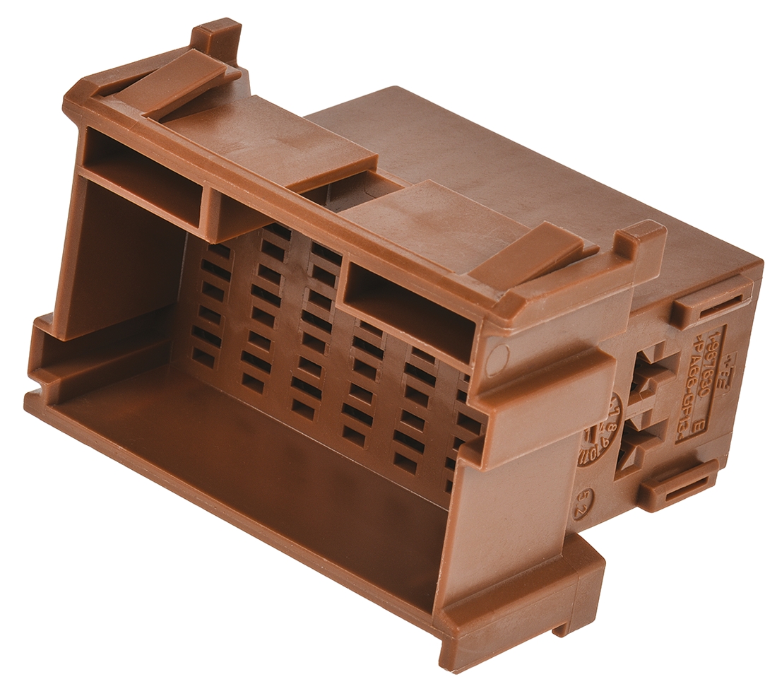 TE Connectivity, Timer Automotive Connector Plug Brown Cable Mount 21 Way 1-967630-1