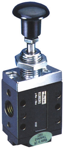 Parker Button 3/2 Pneumatic Manual Control Valve 53 Series, G 1/4, 1/4in, III B