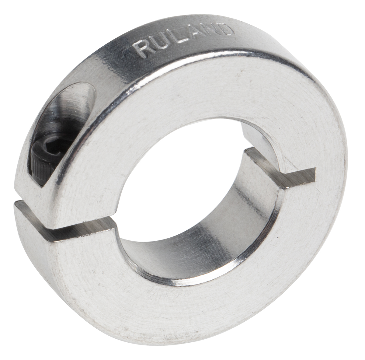 Ruland Shaft Collar, One Piece, Clamp Screw, Bore 16mm, OD 30mm, W 8mm, Aluminium