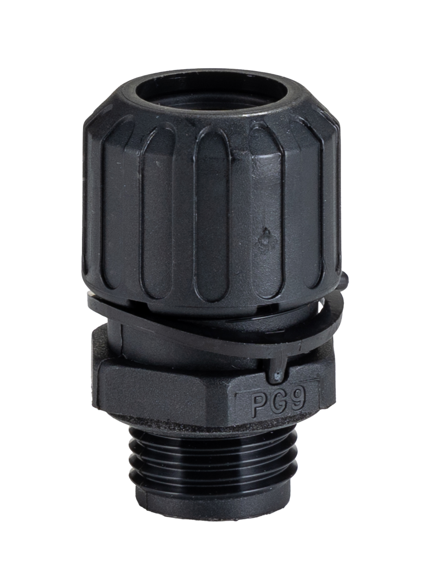 Adaptaflex Straight, Conduit Fitting, 13mm Nominal Size, PG9, Nylon 66, Black IP66, IP67, IP68, IP69K rating