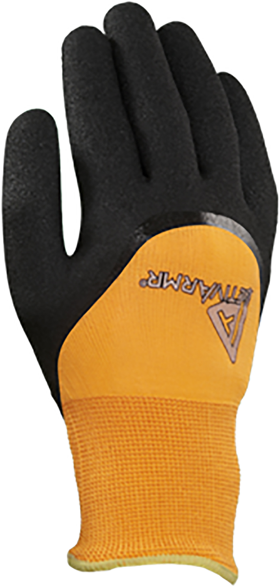 Ansell ActivArmr 97-011 Black, Orange Acrylic, Polyester Polyester (Liner), Acrylic Work Gloves, Size 9, Nitrile Coating