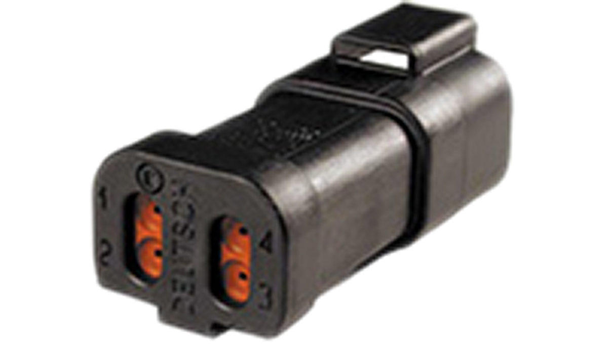 Deutsch, DT04, DT Female 4 Way Connector Assembly for use with Automotive Connectors
