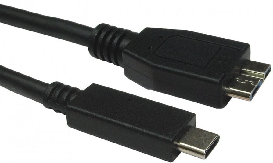 RS PRO USB 3.1, Male USB C to Male Micro USB B, 5Gbps, 3m, 60W