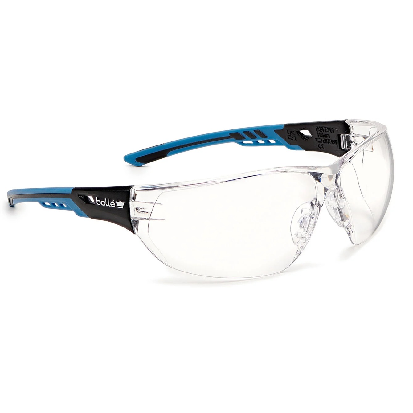Bolle NESS+ Anti-Mist Safety Spectacles, Clear Polycarbonate Lens