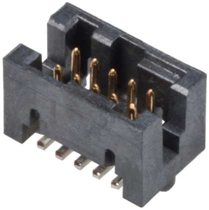 Amphenol Communications Solutions Rib-Cage Series Straight Surface PCB Header, 10 Contact(s), 1.27 mm Pitch, 2 Row,