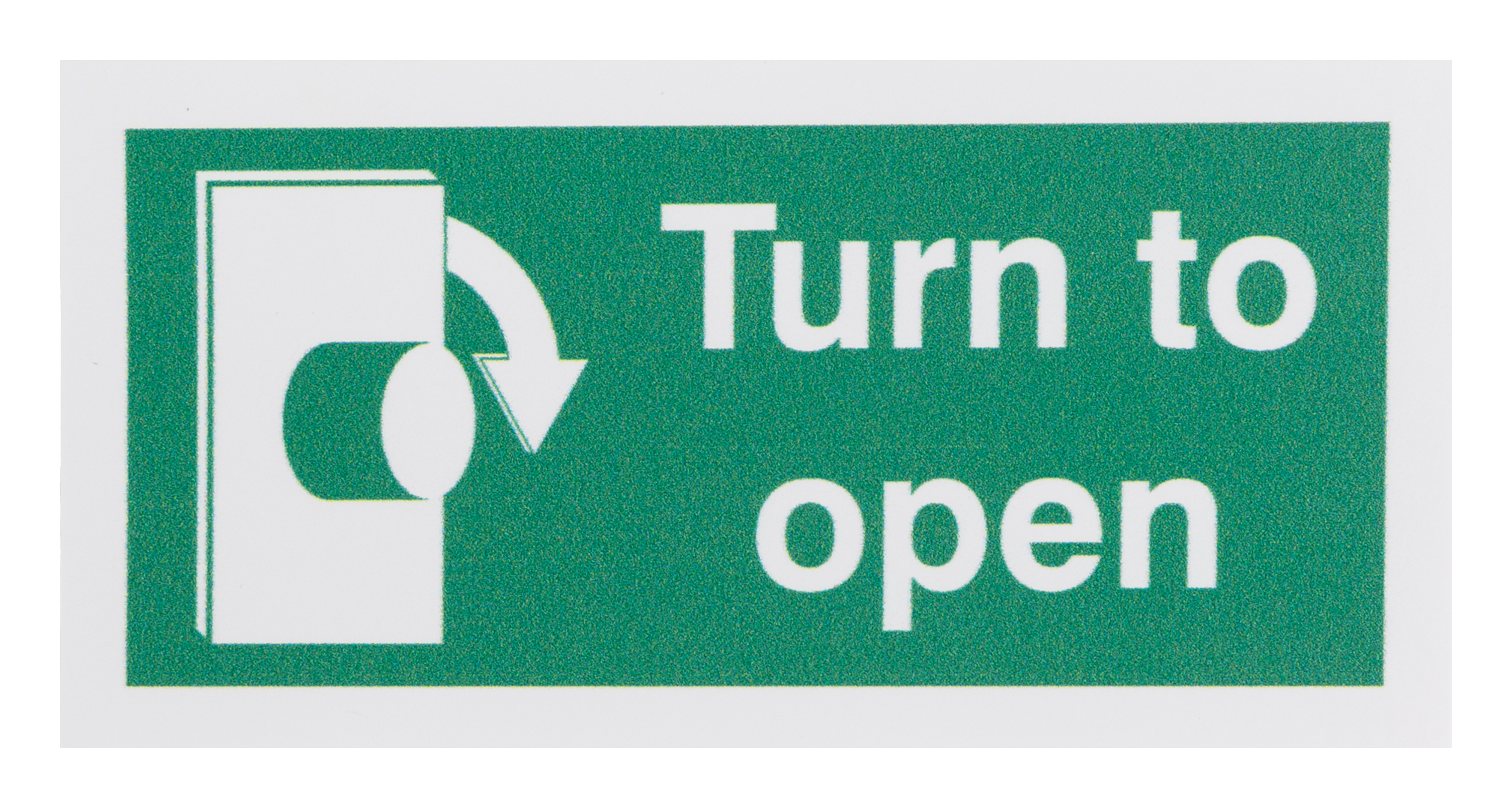 RS PRO Vinyl Polyester Sign Turn To Open Sign With English Text